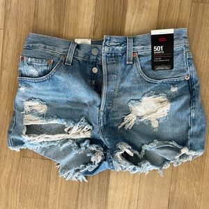 Levi’s 501 High Rise denim shorts